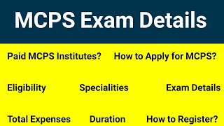 Everything you need to know about MCPS  MCPS family Medicine Pakistan Course Registration 2022 [upl. by Auqenehs]