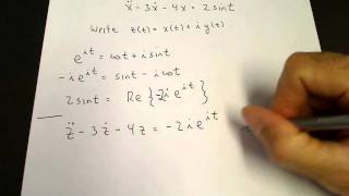 Particular solution for sin using complex exponentials [upl. by Aehsan]