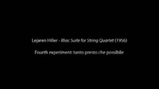 Lejaren Hiller  Illiac Suite for String Quartet 44 [upl. by Aisayt]