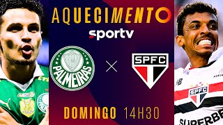 PALMEIRAS X SÃO PAULO  PRÉJOGO AQUECIMENTO AO VIVO COM IMAGENS  SUPERCOPA  live  sportv [upl. by Matelda]