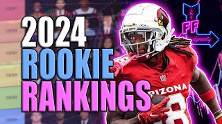 UPDATED TOP 24 DYNASTY ROOKIE RANKINGS amp TIERS  Dynasty Fantasy Football [upl. by Arihsaj]