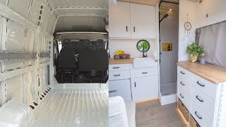 VAN CONVERSION Timelapse  Luxury DIY Campervan with SHOWER  Vanlife [upl. by Hogle]