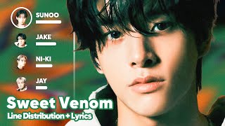 ENHYPEN  Sweet Venom Line Distribution  Lyrics Karaoke PATREON REQUESTED [upl. by Florin]