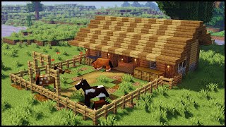 Minecraft How to Build a Horse Stable [upl. by Aihtnic759]