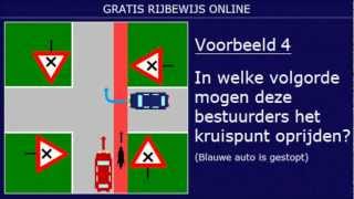 EXAMEN RIJBEWIJS B VRAGEN VOORRANG VOORRANGSREGELS 4 [upl. by Brenza744]