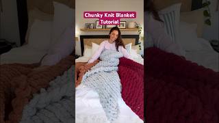 Chunky Knit Blanket Tutorial holidayswithshorts tutorial [upl. by Gisella828]