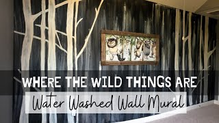 Water Washing Wall Mural to create a Where the Wild Things Are inspired look  Traceys Fancy [upl. by Isla]