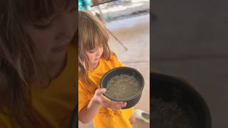 Our six year old making rice in our rice cooker for dinner She’s a professional kidchef cooking [upl. by Annaya716]