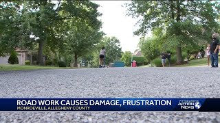 Monroeville residents say tarred and chipped road damaging their cars asking city to do something [upl. by Aklim]