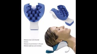 Neck and Shoulder Relaxer Pillow Relief Pain Device Traction Best Tmj Muscle New [upl. by Biondo]