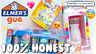 NEW STORE BOUGHT SLIME REVIEW WORTH IT Elmers Mermaid Pack PlayDoh amp Compound Kings [upl. by Nnomae]