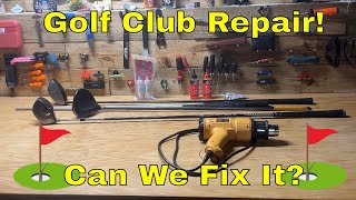 How to Repair a Golf Club Can We Fix this Driver ReShafting Golf Club Golf Club Epoxy Fix [upl. by Nonnah]