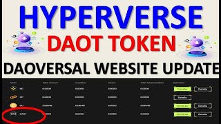 Daoversal Website Update Daot Token Claim Update In Websitehyperversewithdrawal hyperverse crypto [upl. by Nosredna]