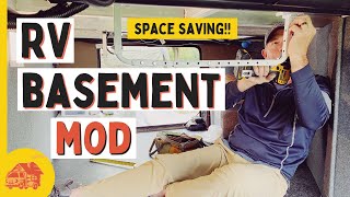 Space Saving RV Basement Mod We put in a drop ceiling  RV mods [upl. by Naujek]