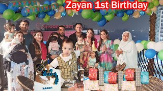 Zayan First Birthday Celebration With Family And Gifts Opening  Grand Brthday Q Ni Kia  Momina Ali [upl. by Ahsiner]