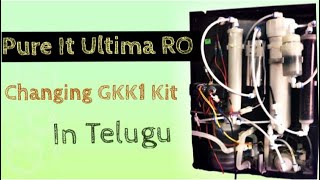 Pureit Ultima mineral RO Water Purifer changing GKK 1 kit in telugu [upl. by Hollie484]