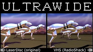 60fps Ultrawide VHS vs LaserDisc comparison The Minds Eye 1990 Original vs Radioshack [upl. by Shing]