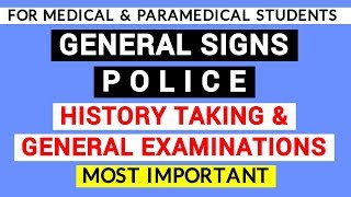 02 GENERAL SIGNS  HISTORY TAKING amp GENERAL EXAMINATIONS  CLINICAL PHYSIOLOGY LAB [upl. by Alur88]