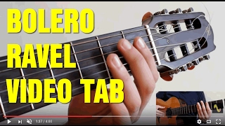 Boléro  Maurice Ravel  Score and Tab melody for Guitar [upl. by Eveam]