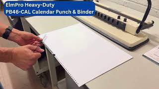 Elmpro PB46 CAL A2 A3 A4 A5 Wire Calendar Binding Video [upl. by Aerdnad]