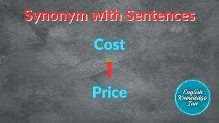 Synonyms of cost  Learn by synonyms and sentences  Synonyms example [upl. by Idnib629]