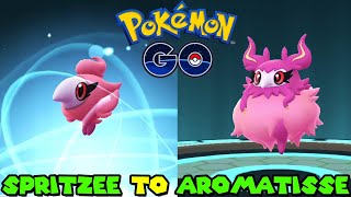 Evolving SPRITZEE to AROMATISSE in Pokemon Go [upl. by Yznel]