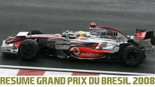 Résumé GrandPrix du Brésil 2008  Formule 1 [upl. by Martinelli]