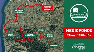 Percurso Mediofondo  Granfondo Torres Vedras 2025 [upl. by Morrell]