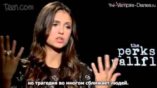 Nina Dobrev Speaks Russian in Perks of interview русские субтитры [upl. by Eltsirc]