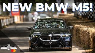 New hybrid BMW M5 makes WORLD DEBUT on Goodwood Hill [upl. by Schafer]