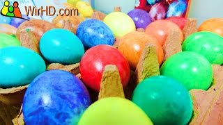 Eier Färben Marmorierte Ostereier Coloring Easter Eggs Basteln zu Ostern [upl. by Auqinet]