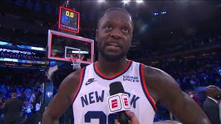 Julius Randle amp Evan Fournier SHOCKED after the game 😂 Postgame Interview [upl. by Senaj]