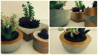 Blumentopf aus Beton  DIY  Concrete Planter eng sub [upl. by Leticia]