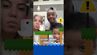 Mom Dad and son trying Scream chicken Challenge shorts family challenge [upl. by Okkin768]