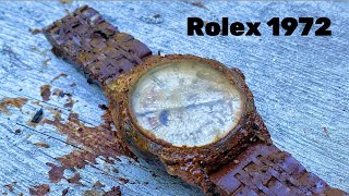 Restoration an antique ROLEX watch produced in 1972 [upl. by Yasdnyl]