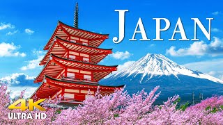 FLYING OVER JAPAN 4K UHD Amazing Beautiful Nature Scenery with Relaxing Music  4K VIDEO ULTRA HD [upl. by Mukul]