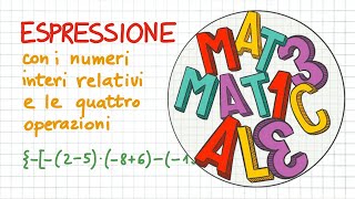 ESPRESSIONE con i numeri interi relativi e le quattro operazioni  NR73 [upl. by Idelson]