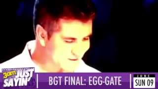 Simon Cowell gets egged on BGT LIVE final FULL Version Britains Got Talent 2013 final my view [upl. by Barnum]