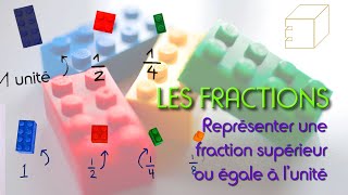 Représenter une fraction supérieur ou égale à lunité Les fractions  n°3 [upl. by Eade]