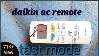 Daikin ac remote test mode [upl. by Nedyarb895]