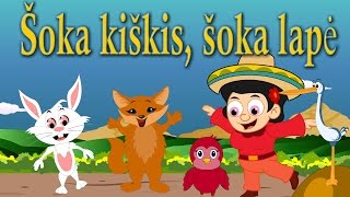 Šoka kiškis šoka lapė  Lietuviškos vaikiškos dainelės  Animal Dance Song in Lithuanian [upl. by Annissa646]