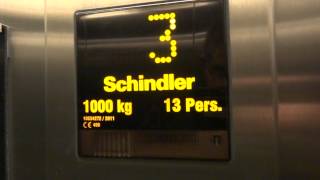 Brand New Schindler EuroLift MRL Traction elevator  Täby Centrum Täby Sweden [upl. by Nonnahsed]