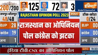 Rajasthan Election 2023 Opinion Poll  राजस्थान चुनाव पर सबसे ताजा और सटीक सर्वे  BJP Vs Congress [upl. by Nylek]