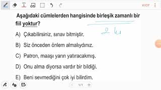 Test 70 Soru 7 Fiiller soru çözümü  Birleşik zamanlı fiiller [upl. by Atinna559]