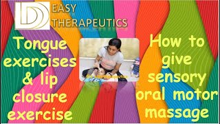 oral motor sensory brush technique  oral motor exercises for improving speech sucking swallowing [upl. by Liris]