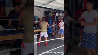 Shadow boxing advice to the Central Oahu Boxing Academy boxing fighter shadowboxing hawaii [upl. by Eyks]