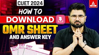 CUET 2024 NTA Official Answer key and OMR Sheet Download Step  How to Download CUET OMR sheet 2024📃 [upl. by Nanni]