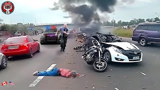 Tragic 1000 Shocking And Devastating of Motorcycle Police Chases And Road Rage Caught On Dashcam [upl. by Latvina847]