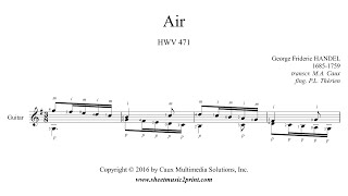 Handel  Air HWV 471  Guitar [upl. by Moriarty]