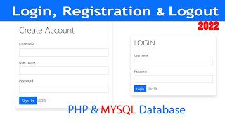 How To Make Login amp Registration Form In PHP And MySQL Create SignIn amp Signup Page [upl. by Ajram]